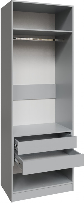 Шкаф Мадрид (0,8) с 2 ящ. внутри с зеркалом, Камень серый