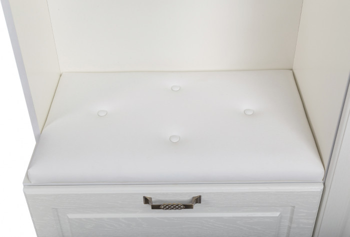 Ливерпуль Прихожая 13.21 + Шкаф для одежды + карниз 2000С, цвет ясень ваниль/белый