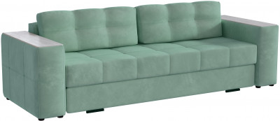 Диван раскладной Нави, мятный/мдф холст белый