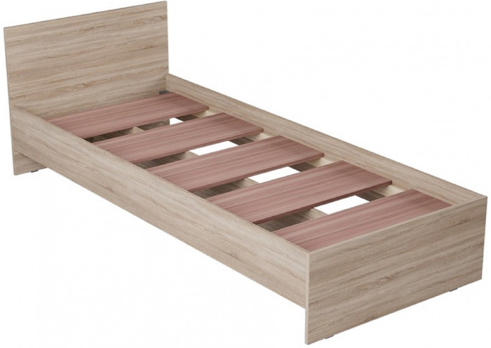 ЛАЙТ Кровать КР-001 (Прямоугольный щиток) 840 мм (Белый)