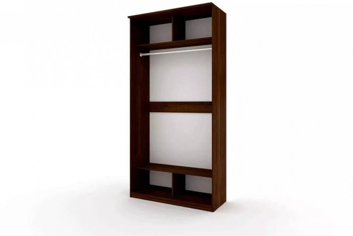 Шкаф купе Модерн 1190х600 2-х дверный зеркальный с пескоструем №2 венге