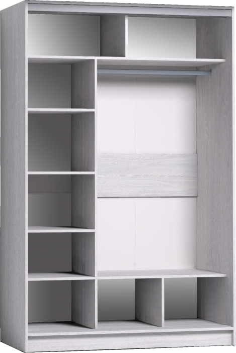 Шкаф-купе с зеркалом Strike 1350 Ясень Анкор светлый