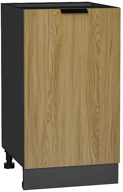 Кухонный гарнитур угловой Евро Лайн-03, МДФ, 215×280 см, Графит/Дуб песочный (Сонома)