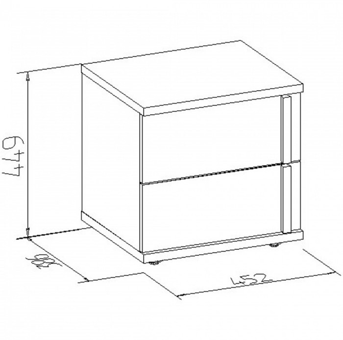 Тумба прикроватная Bauhaus 6, бодега светлый