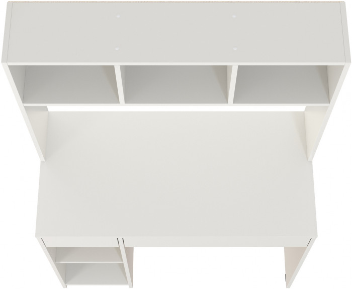 Стол компьютерный Комфорт 12.77F, цвет белый шагрень, ШхГхВ 100х49,8х147 см., универсальная сборка