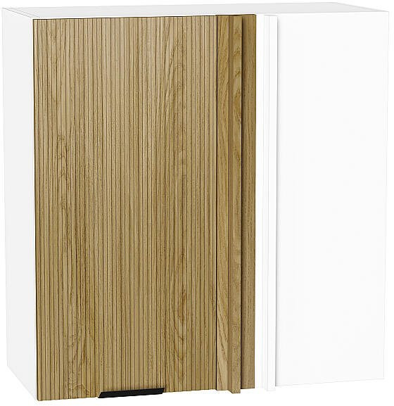 Кухонный гарнитур угловой Евро Лайн-04, МДФ, 180×215 см, Белый/Дуб песочный/Антрацит (Антарес)