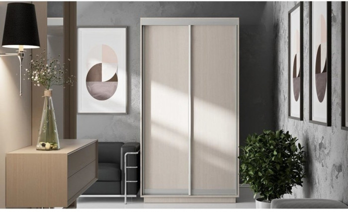 Румер СШК 1.120.60-11.11 Шкаф-купе 2-х дверный (1200x600x2200) (Дуб Сонома, Дуб сонома/Дуб сонома)