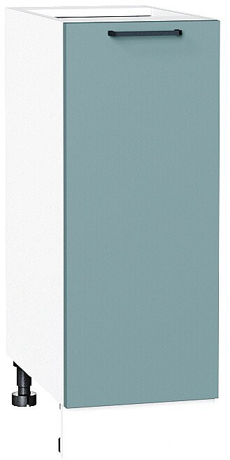 Кухонный гарнитур угловой Флэт-02, ЛДСП, 170×240 см, Белый/Серо-зеленый (Антарес)