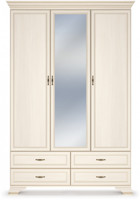 Шкаф распашной трехдверный с зеркалом Сиена