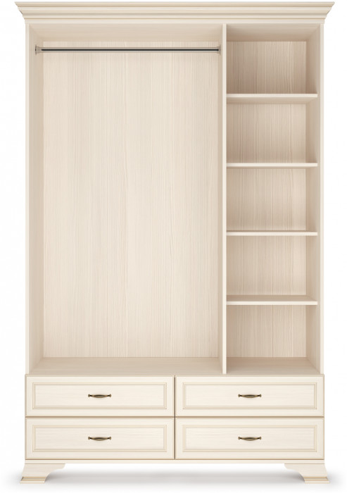 Шкаф распашной трехдверный с зеркалом Сиена