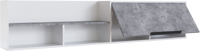 Малави Полка навесная МПН-2 ателье светлое/белый глянец