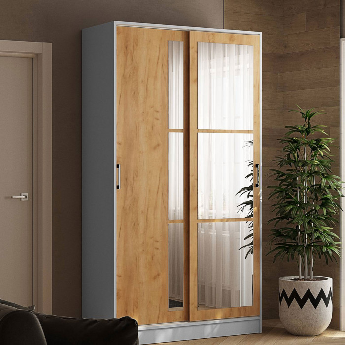 Шкаф-купе Стиль-2 1200 белый/дуб крафт золотой