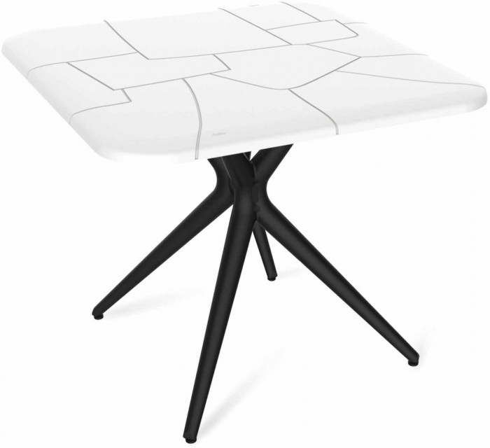 Стол SHT-TU30/TT30 83/83 белый/черный (белый/черный)