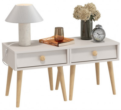 Афина Спальня Тумба прикроватная х 2, кашемир серый