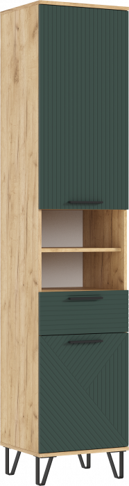 Флэш Прихожая, вариант №1, Браш мени грин/Дуб крафт