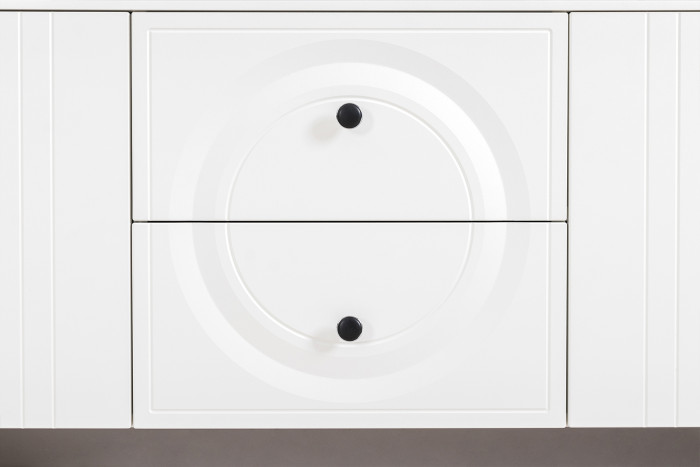 Валенсия Гостиная № 078, цвет ЛДСП белый шагрень/МДФ белый шагрень, ШхГхВ 272,2х38,3х225,2 см., универсальная сборка