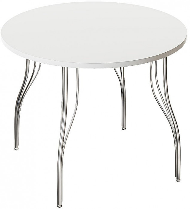 Стол обеденный круглый ТЛС-2.2 (ОС-12) Вхите Ин 2С, 90×90×74.2 см