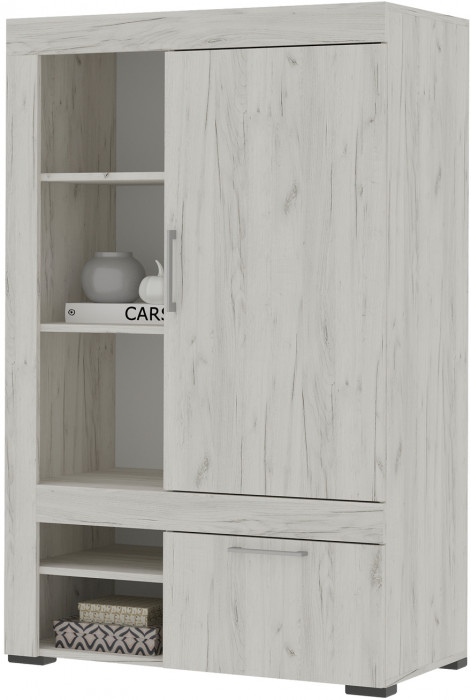 Гранд стеллаж 02 (ШК 3) (0.896х1,393х0,449) дуб крафт белый