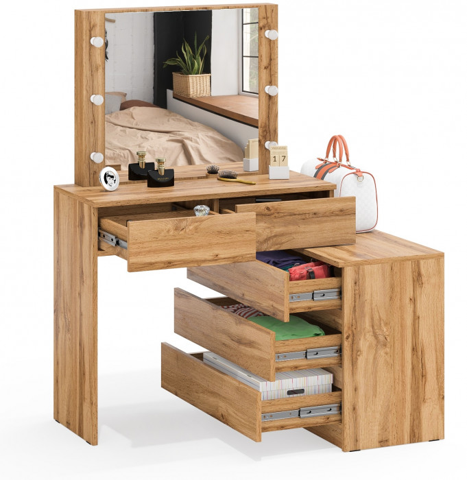 Стол косметический с подсветкой 110, дуб вотан