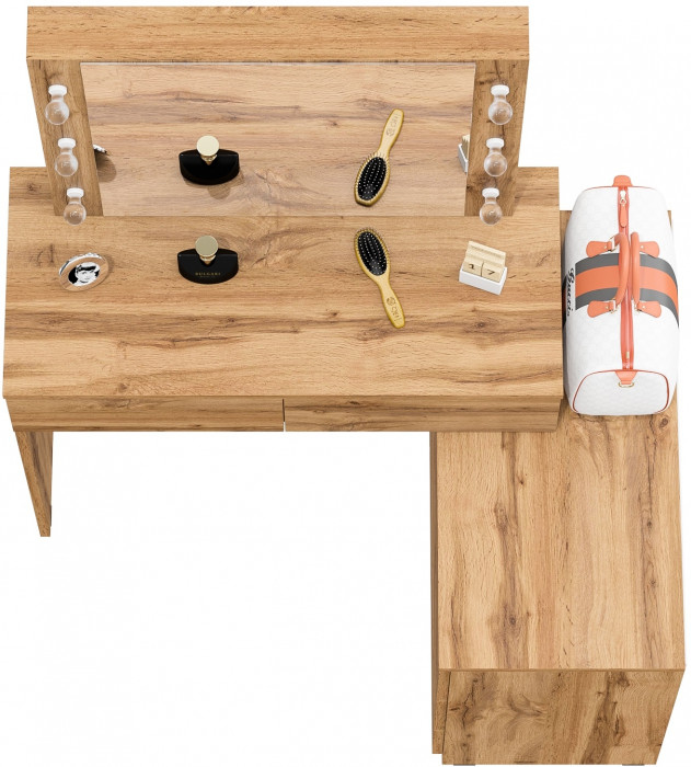 Стол косметический с подсветкой 110, дуб вотан