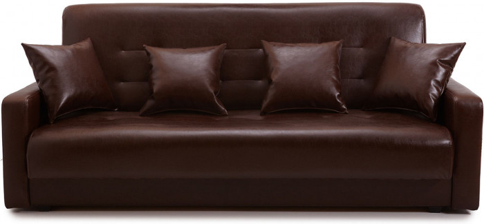 Диван-кровать Престиж 120х190, книжка, экокожа, коричневый