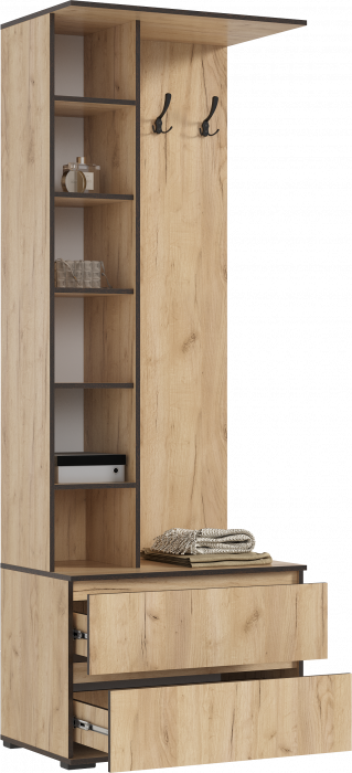 Норд Прихожая, композиция №1, Дуб крафт/Дуб крафт