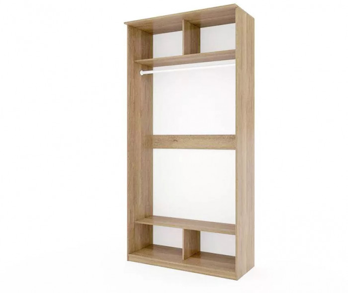 Шкаф купе Модерн 1190х600 2-х дверный зеркальный с пескоструем №4 ясень