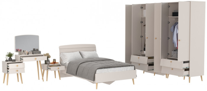 Афина Спальня 39-1200, цвет кашемир серый, сп.м. 1200х2000 мм., б/м, основание есть - фанера