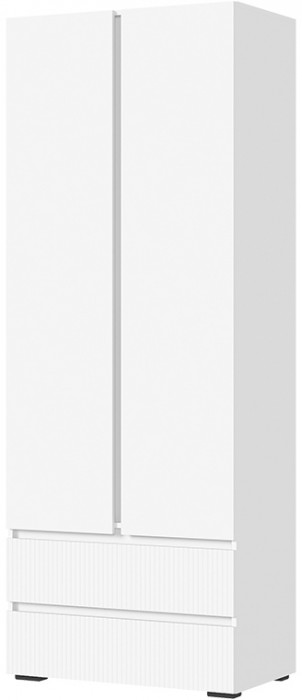 Хелен ШК 01 Шкаф 2х створчатый(0,800х2,100х0,460) МДФ белый супермат, белый/белый
