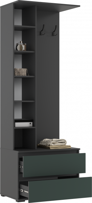 Прихожая Норд, Графит/Изумрудный