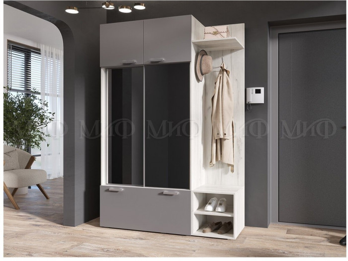 Прихожая Стелла ЛДСП (Дуб Крафт белый)