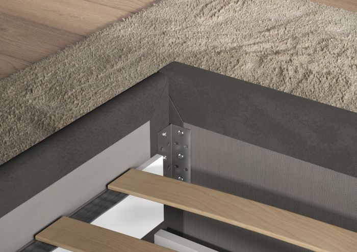 Кровать 160 КР-433-М с настилом из ламелей, Микровелюр Zeekr-11