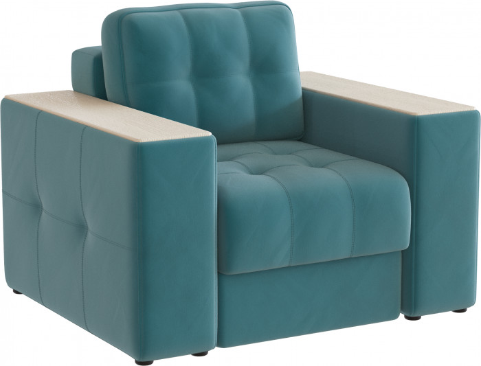 Кресло Виконт, Бирюза/Клен кремовый МДФ