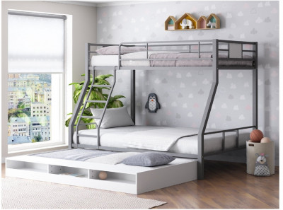 Двухъярусная кровать Гранада 1КВ (Ясень шимо светлый, Коричневый)