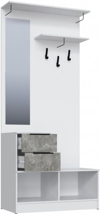 Центральная секция №2 Мадрид (1,0), Белый/Ателье светлое