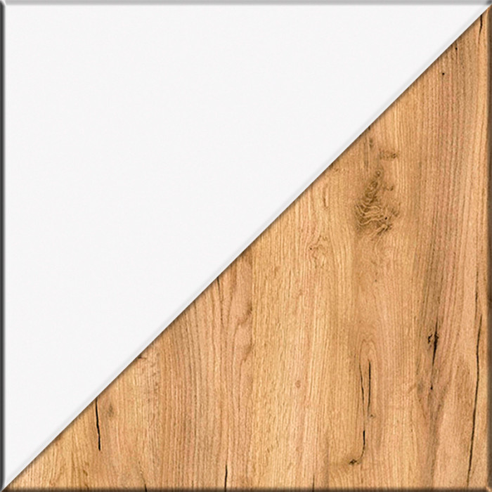 Остин Прихожая 08, цвет белый шагрень/дуб крафт золотой, ШхГхВ 159,7х54,3х229,6 см., универсальная сборка