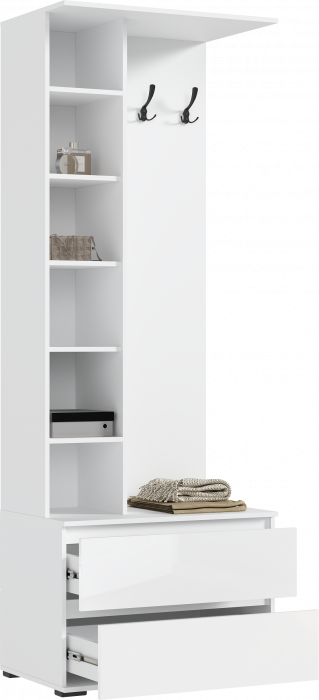 Норд Прихожая, композиция №2, Белый глянец/Белый