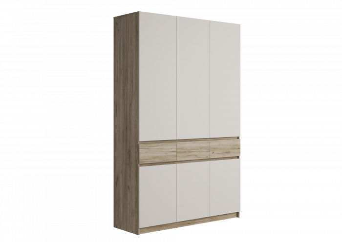 Модульная прихожая Бостон ЛДСП композиция 1, крафт серый/кашемир