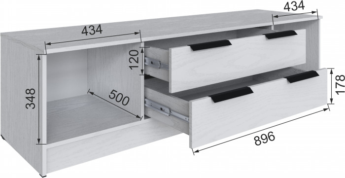 Набор мебели для гостиной "Мадрид", Белый