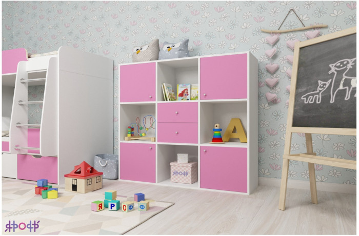 Стеллаж Джери (Венге/Белое дерево)