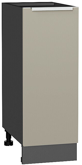 Кухонный гарнитур угловой Фьюжн-04, МДФ, 220×180 см, Графит/Серый шелк (Гранит белый)
