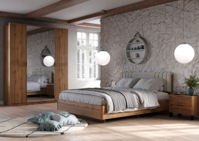 Модульная спальня Нао, набор №4, Дуб вотан (Профиль МДФ Дуб вотан)