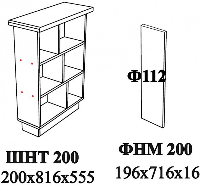 Ф-112 Модена Фальшпанель (ШНТ 200) дуб ваниль
