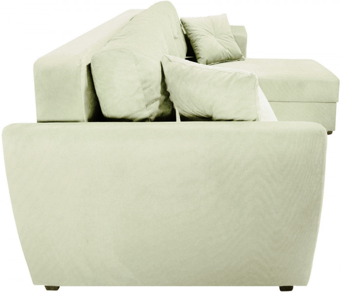 Диван-кровать угловой Амстердам Люкс, 150х200, еврокнижка, велюр, бежевый