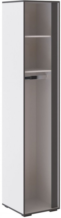 Асцелла Пенал закрытый белый/графит серый